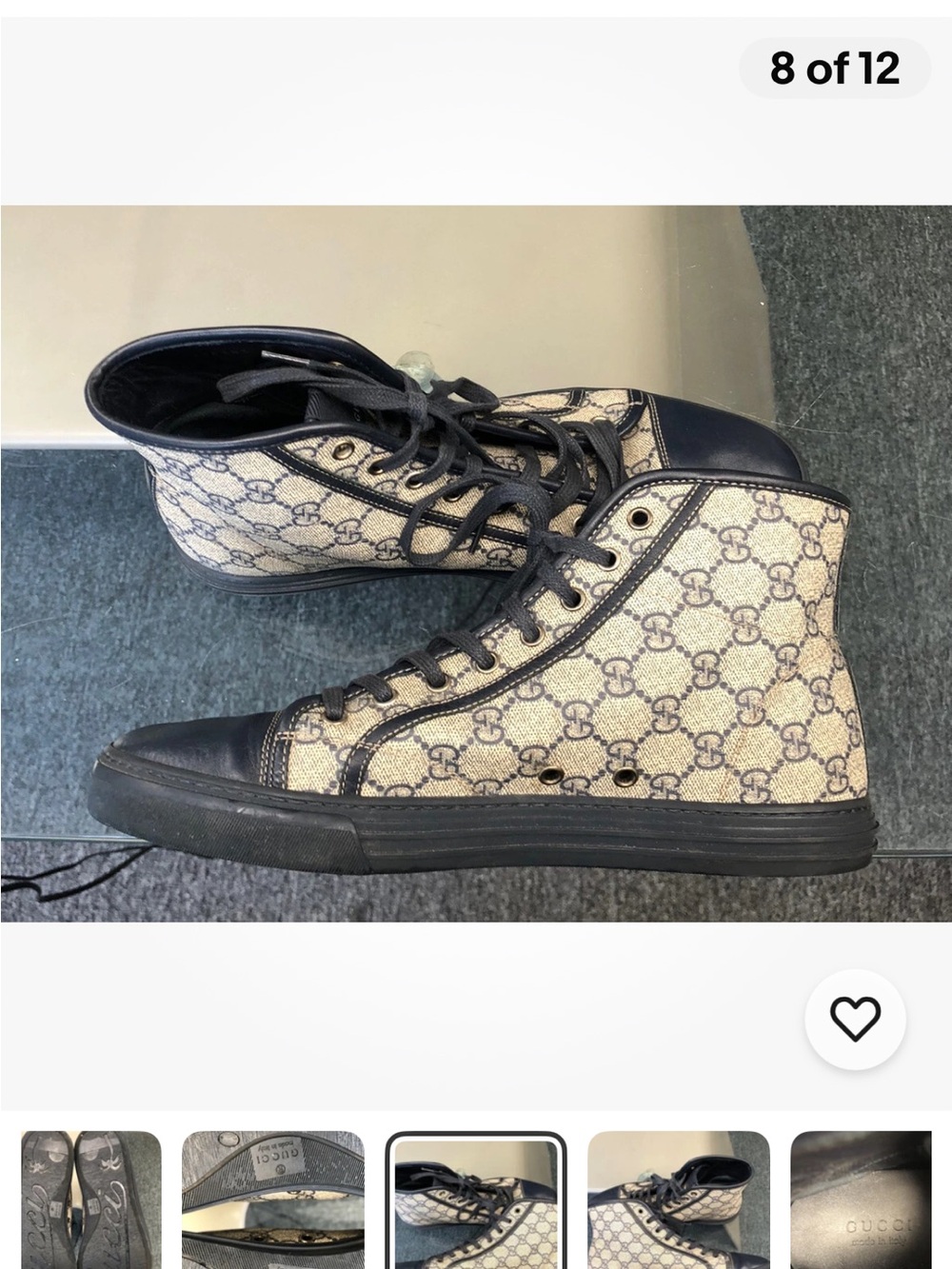GUCCI SHOES SNEAKERS GG PLUS GUCCI IN EXCELLENT CONDITION - Picture 8 of 12